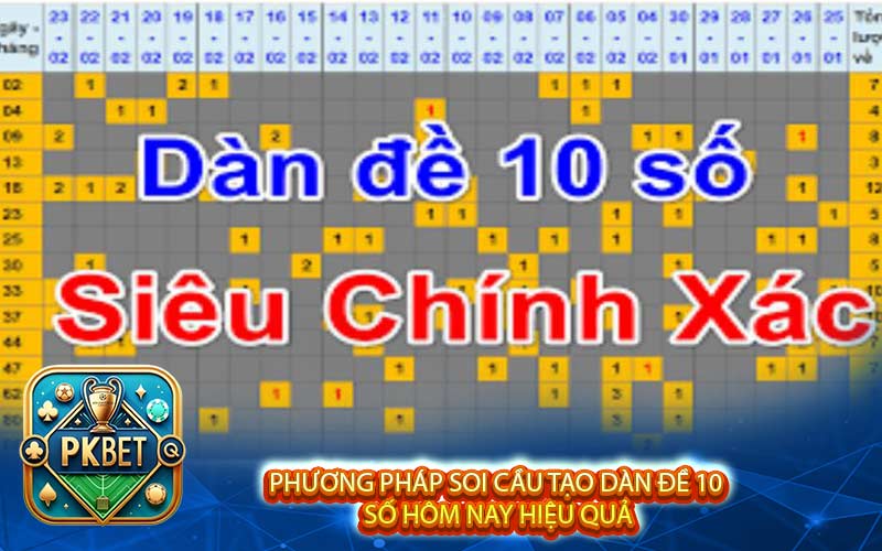 Phương pháp soi cầu tạo dàn đề 10 số hôm nay hiệu quả